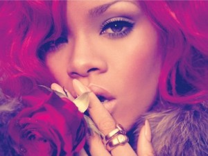 Rihanna has a subtle, rounded stiletto nail.